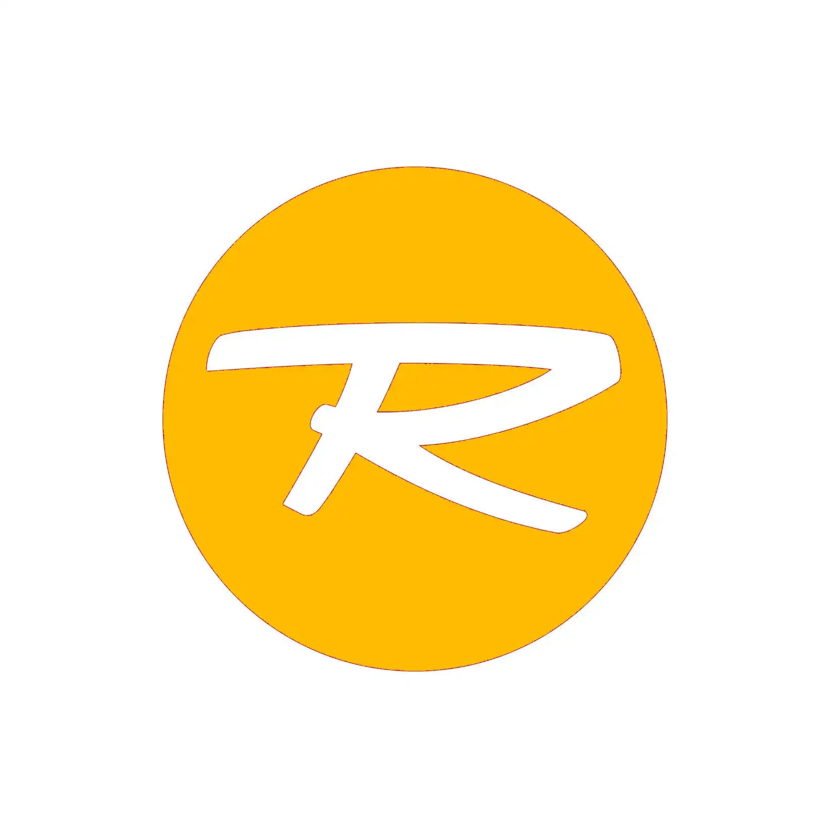 logo of letter R with sharp geometric edges