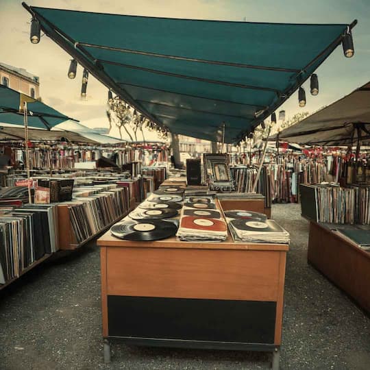 lot of vinyls records