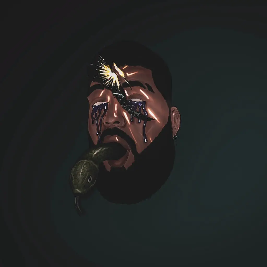 Dark portrait graphic work
