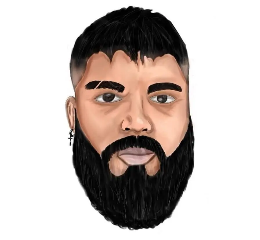 Self-portrait graphic work